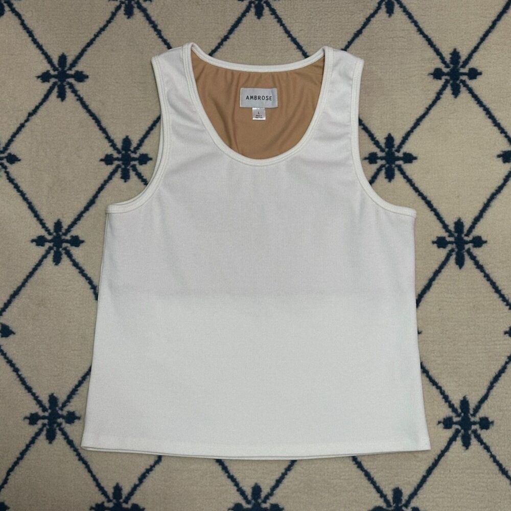 Ambrose The Classic Ribbed Tank - White
